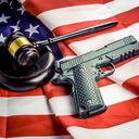 firearm with american flag